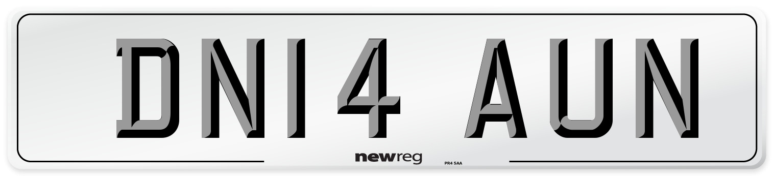DN14 AUN Number Plate from New Reg